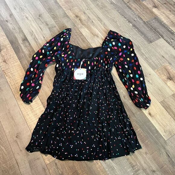 RIXO for Target Multicolor Polka Dot
Long Sleeve Short Dress Retro
Mixed Print s - Picture 4 of 10